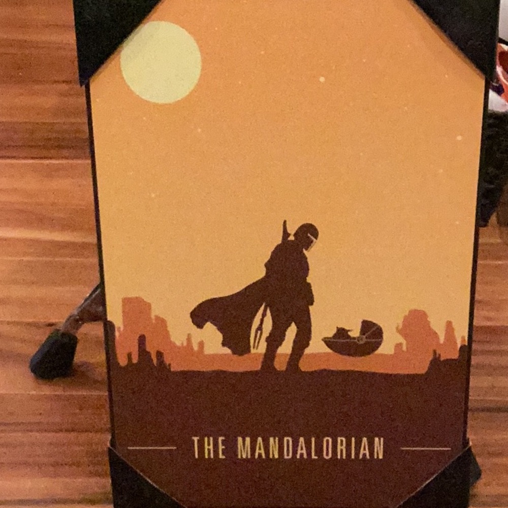 The Mandalorian Wall Art - Brown and Tan